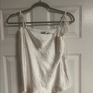 Princess Polly White Satin-Look Tie-Shoulder Cami